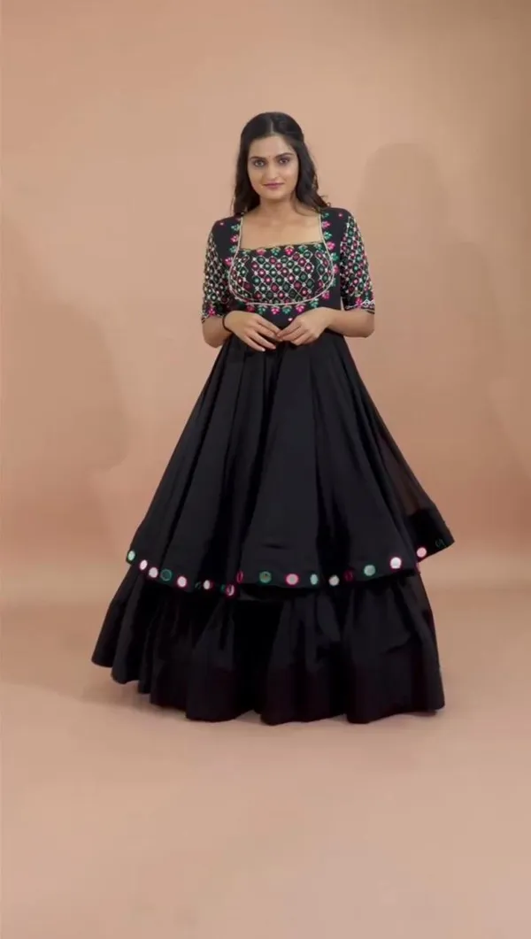 Black_Cotton_Premium_&_Fancy_Design_Lehenga_Set_For_Women