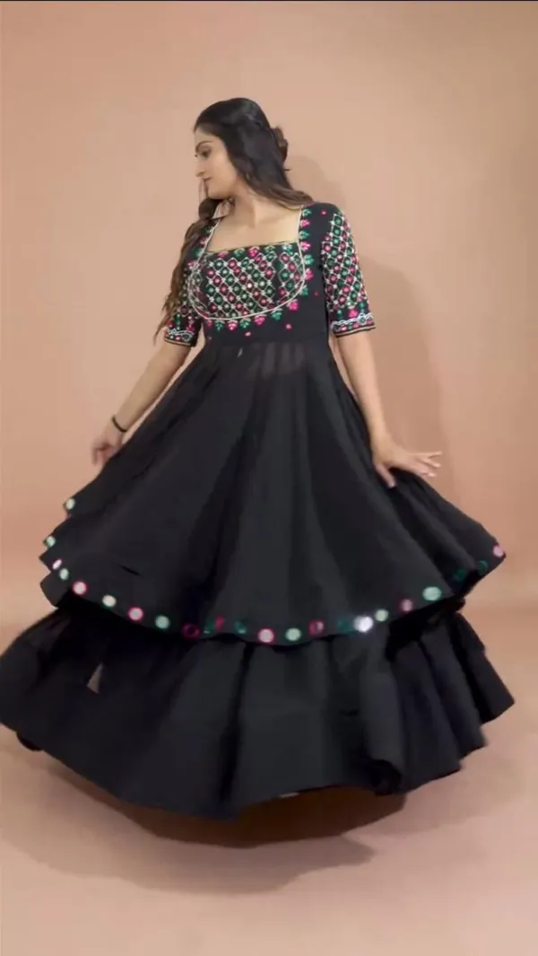 Black_Cotton_Premium_&_Fancy_Design_Lehenga_Set_For_Women