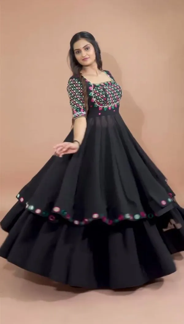 Black_Cotton_Premium_&_Fancy_Design_Lehenga_Set_For_Women