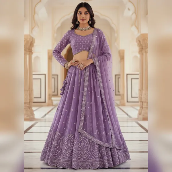 Purple_Georgette_Premium_&_Fancy_Design_Lehenga_Set_For_Women