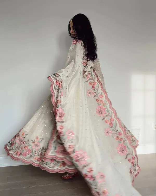 White_Cotton_Premium_&_Fancy_Design_Gown_For_Women