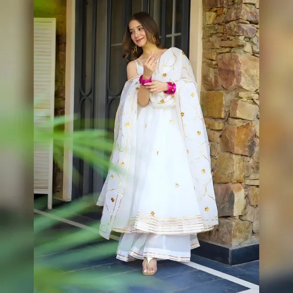 White_Cotton_Premium_&_Fancy_Design_Kurta_Set_For_Women