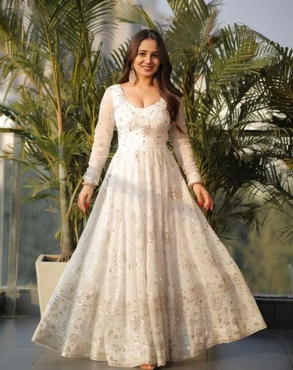 White_Cotton_Premium_&_Fancy_Design_Anarkali_Set_For_Women