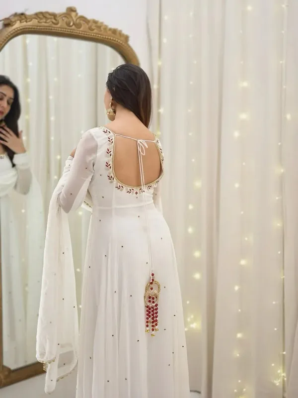 White_Cotton_Premium_&_Fancy_Design_Anarkali_Set_For_Women