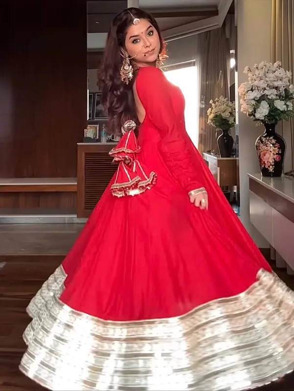 Red_Chinon_Premium_&_Fancy_Design_Anarkali_Set_For_Women