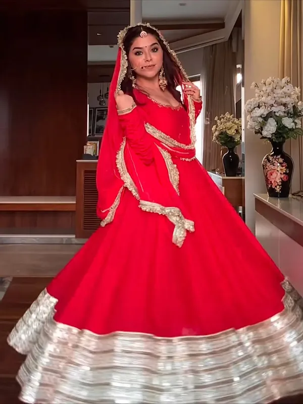 Red_Chinon_Premium_&_Fancy_Design_Anarkali_Set_For_Women