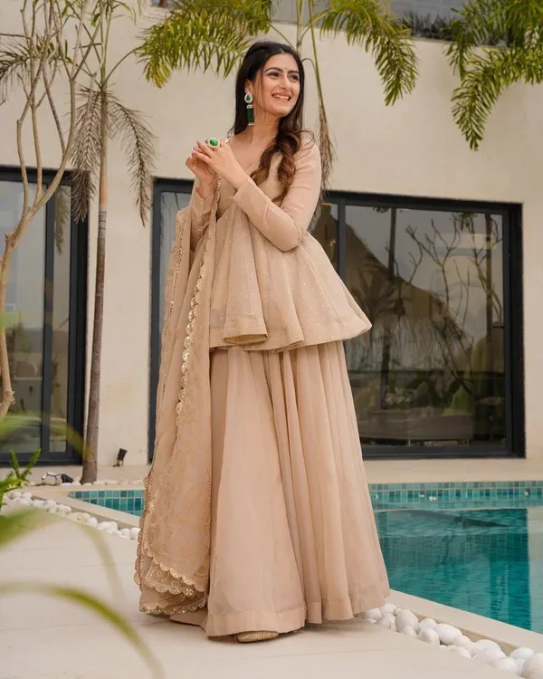 Cream_Organza_Premium_&_Fancy_Design_Sharara_Set_For_Women