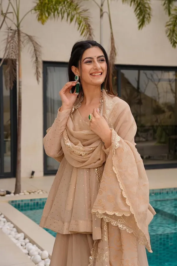 Cream_Organza_Premium_&_Fancy_Design_Sharara_Set_For_Women