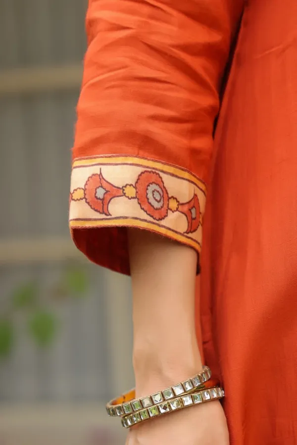 Orange_Cotton_Premium_&_Fancy_Design_Suit_Set_For_Women