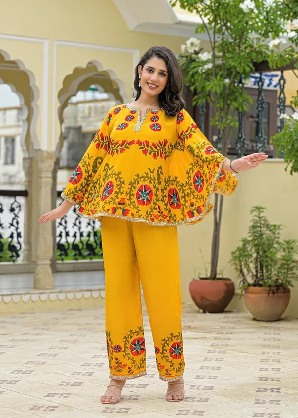 Yellow_Crepe_Premium_&_Fancy_Design_Kurta_Set_For_Women