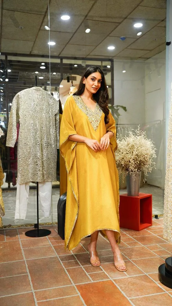 Yellow_Pure_Vichitra_Premium_&_Fancy_Design_Kaftan_For_Women