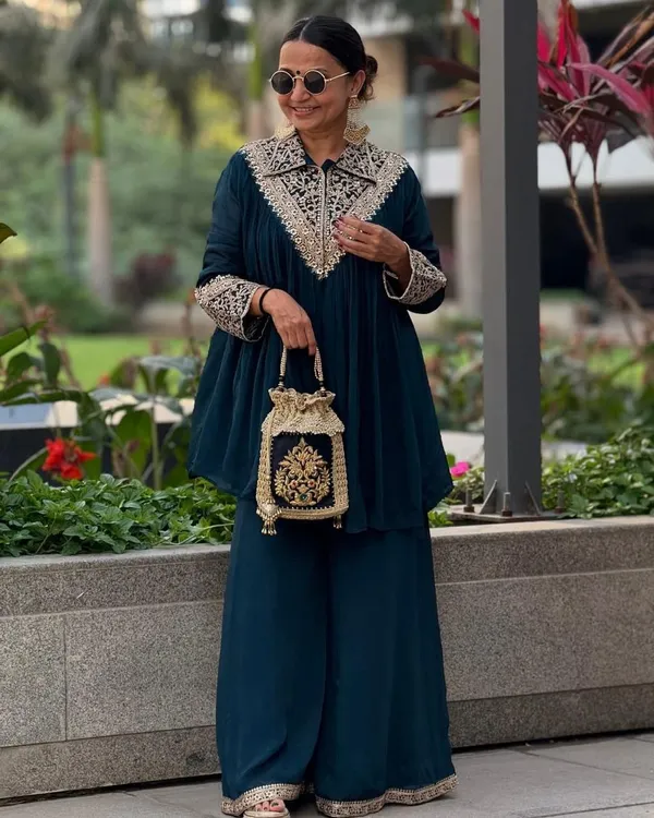 Blue_Pure_Vichitra_Premium_&_Fancy_Design_Co-Ord_Set_For_Women
