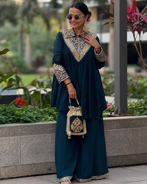 Blue_Pure_Vichitra_Premium_&_Fancy_Design_Co-Ord_Set_For_Women