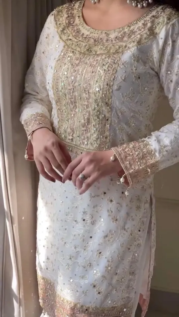 White_Cotton_Premium_&_Fancy_Design_Sharara_Set_For_Women