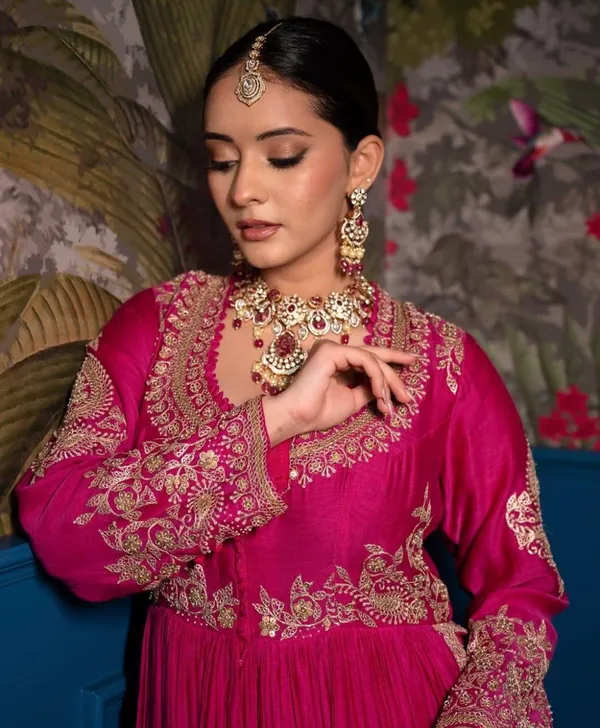 Pink_Chinon_Premium_&_Fancy_Design_Anarkali_Set_For_Women