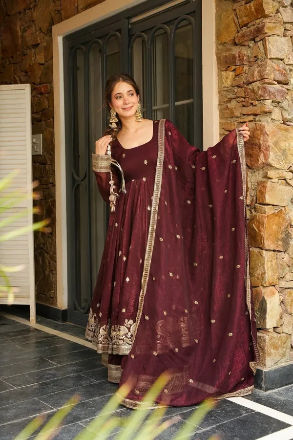 Brown_Cotton_Premium_&_Fancy_Design_Suit_Set_For_Women