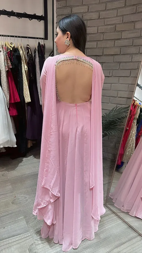 Pink_Cotton_Premium_&_Fancy_Design_Gown_For_Women