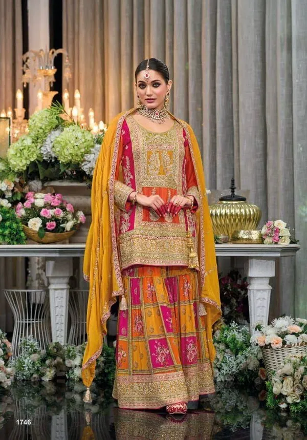 Orange_Chinon_Premium_&_Fancy_Design_Sharara_Set_For_Women