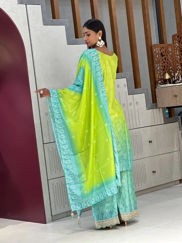 Blue_And_Yellow_Chinon_Premium_&_Fancy_Design_Suit_Set_For_Women