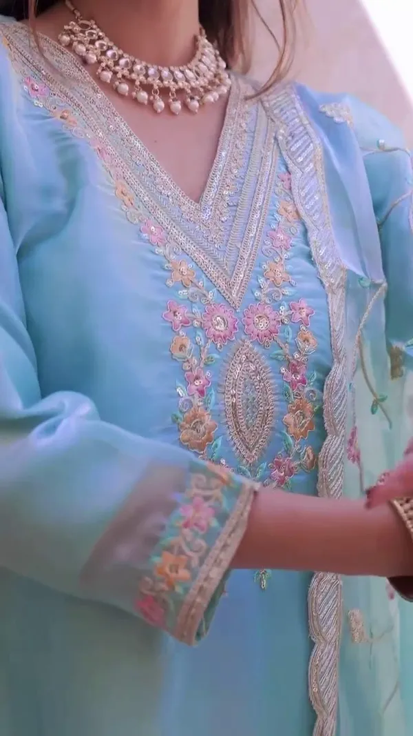 Blue_Cotton_Premium_&_Fancy_Design_Kurta_And_Pant_Set_For_Women