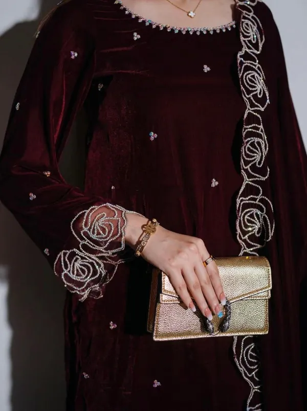 Maroon_Cotton_Premium_&_Fancy_Design_Kurti_And_Pant_Set_For_Women