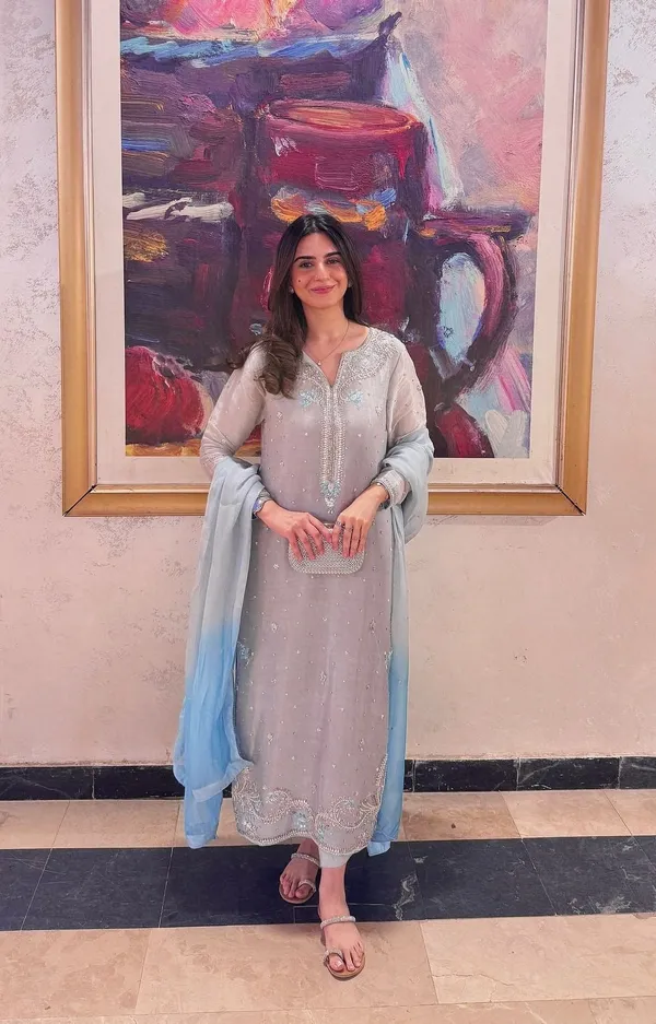 Grey_And_Blue_Cotton_Premium_&_Fancy_Design_A_Line_Kurti_And_Legging_Set_For_Women