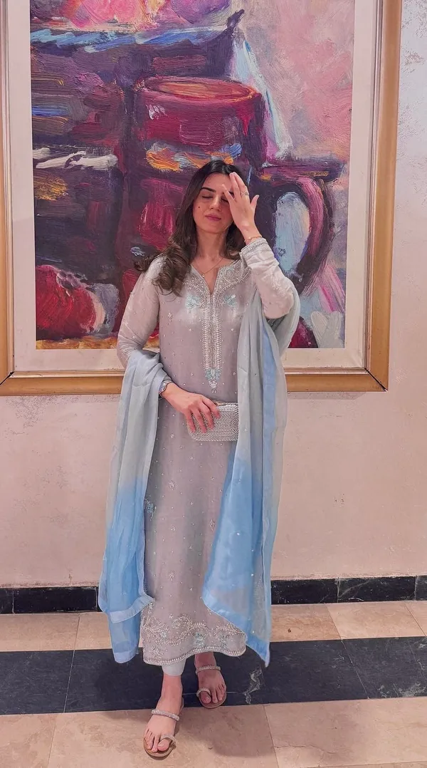 Grey_And_Blue_Cotton_Premium_&_Fancy_Design_A_Line_Kurti_And_Legging_Set_For_Women