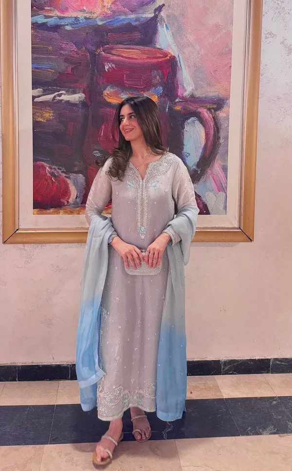 Grey_And_Blue_Cotton_Premium_&_Fancy_Design_A_Line_Kurti_And_Legging_Set_For_Women