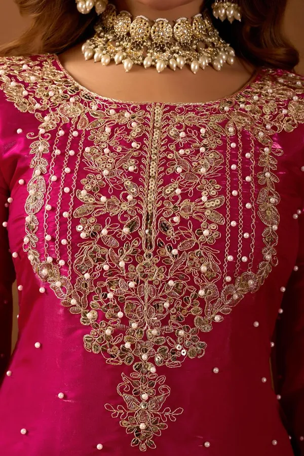 Pink_And_Off_White_Cotton_Premium_&_Fancy_Design_Sharara_Set_For_Women