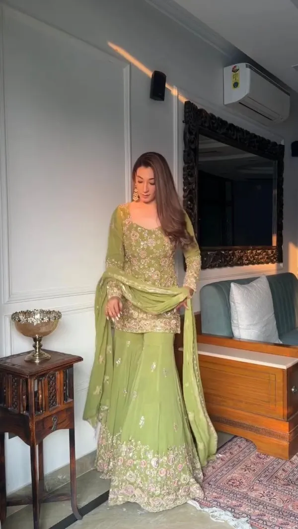 Green_Cotton_Premium_&_Fancy_Design_Sharara_Set_For_Women