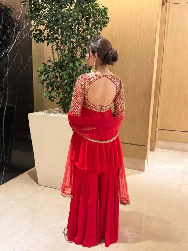 Red_Georgette_Premium_&_Fancy_Design_Sharara_Set_For_Women