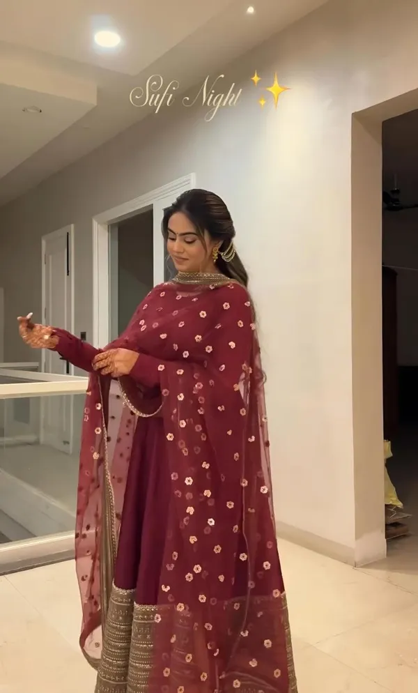 Maroon_Cotton_Premium_&_Fancy_Design_Anarkali_Set_For_Women