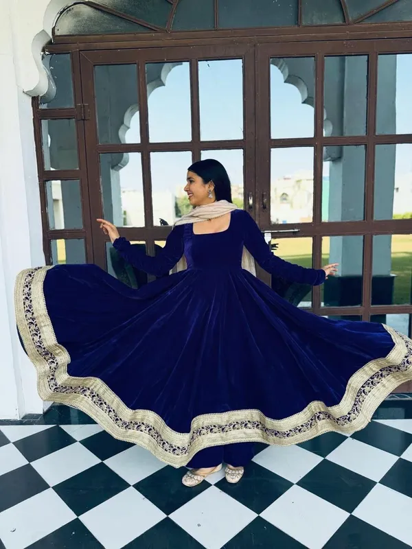 Blue_Silk_Premium_&_Fancy_Design_Anarkali_Set_For_Women