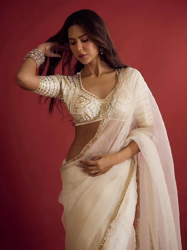 Off_White_Georgette_Premium_&_Fancy_Design_Saree_For_Women