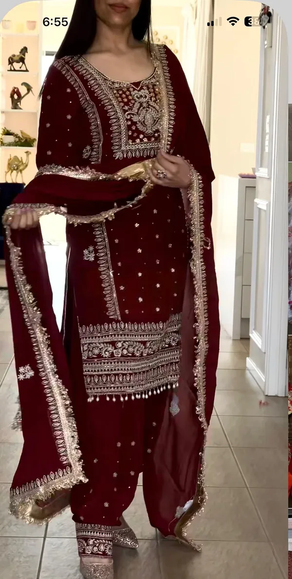 Purple_Cotton_Premium_&_Fancy_Design_Kurti_And_Pant_Set_For_Women