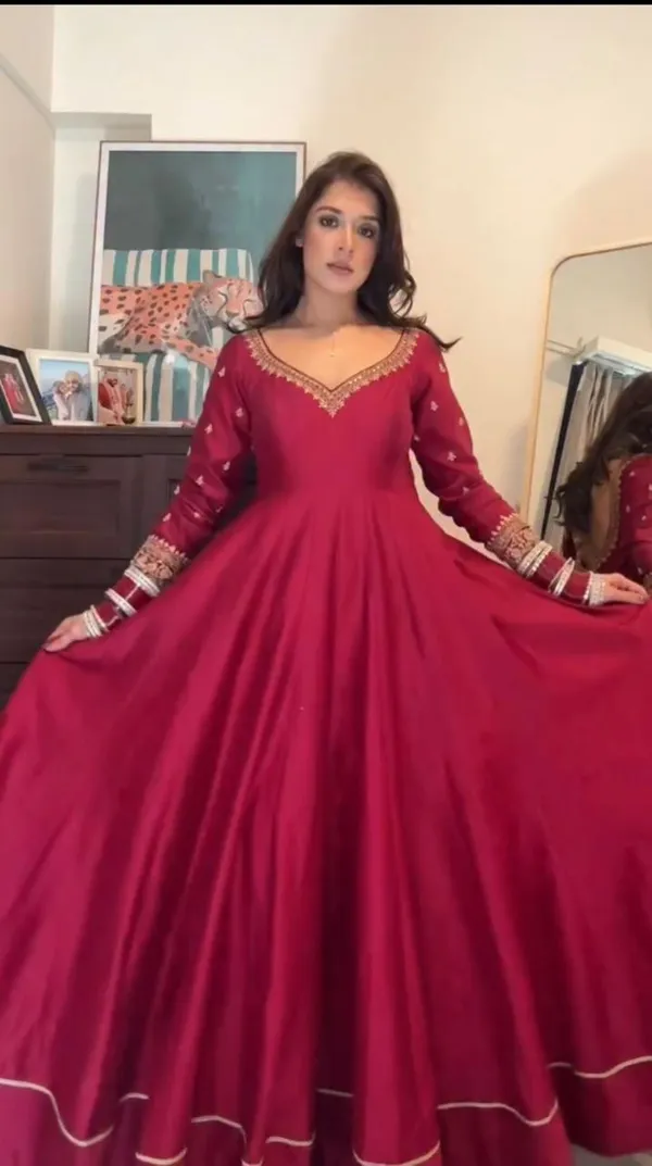 Pink_Chinon_Premium_&_Fancy_Design_Anarkali_And_Dupatta_For_Women