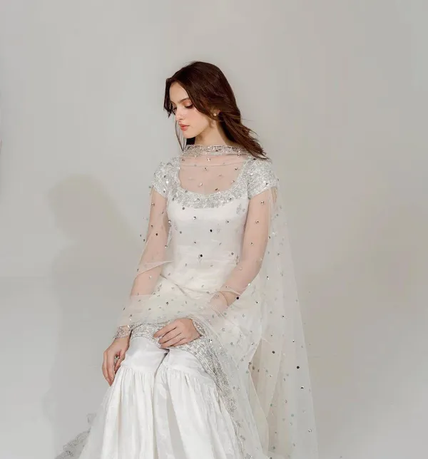 White_Cotton_Premium_&_Fancy_Design_Sharara_Set_For_Women
