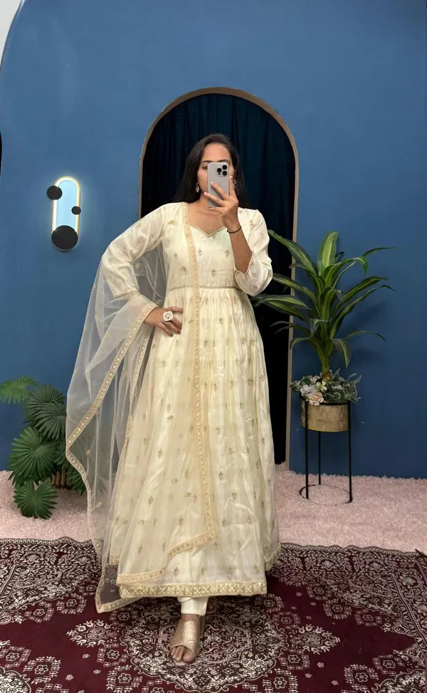 Off_White_Net_Premium_&_Fancy_Design_Anarkali_Set_For_Women