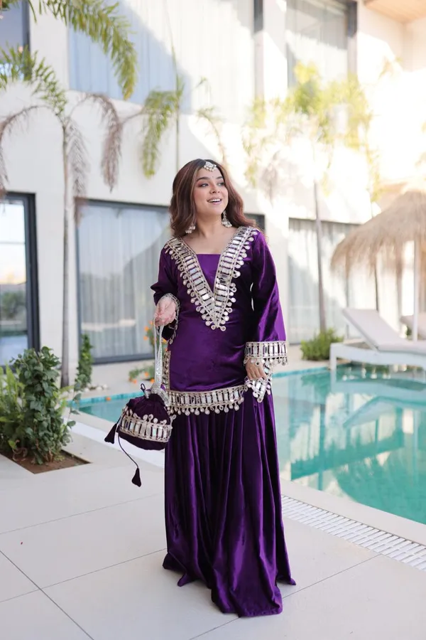 Purple_Cotton_Premium_&_Fancy_Design_Kurti_And_Palazzo_Set_For_Women