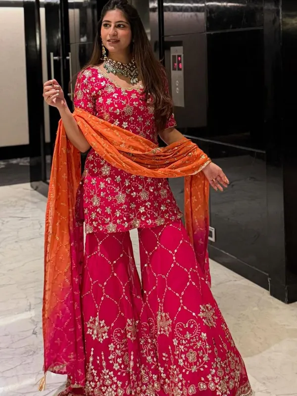 Pink_Cotton_Premium_&_Fancy_Design_Sharara_Set_For_Women