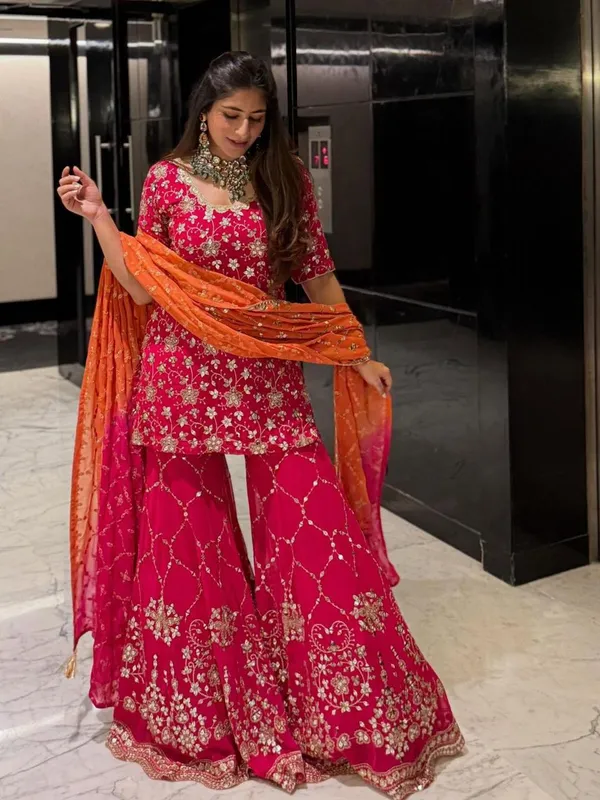 Pink_Cotton_Premium_&_Fancy_Design_Sharara_Set_For_Women
