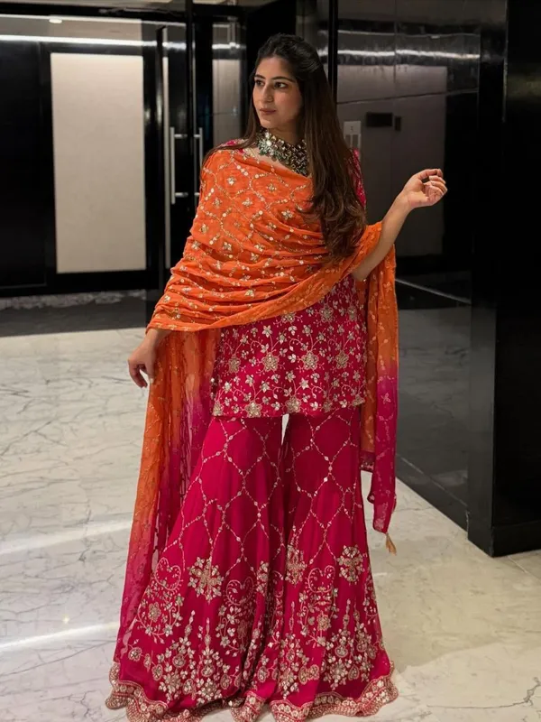 Pink_Cotton_Premium_&_Fancy_Design_Sharara_Set_For_Women
