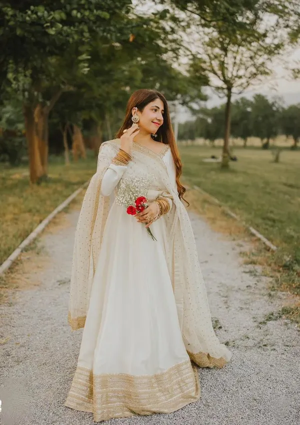 Off_White_Cotton_Premium_&_Fancy_Design_Anarkali_Gown_For_Women