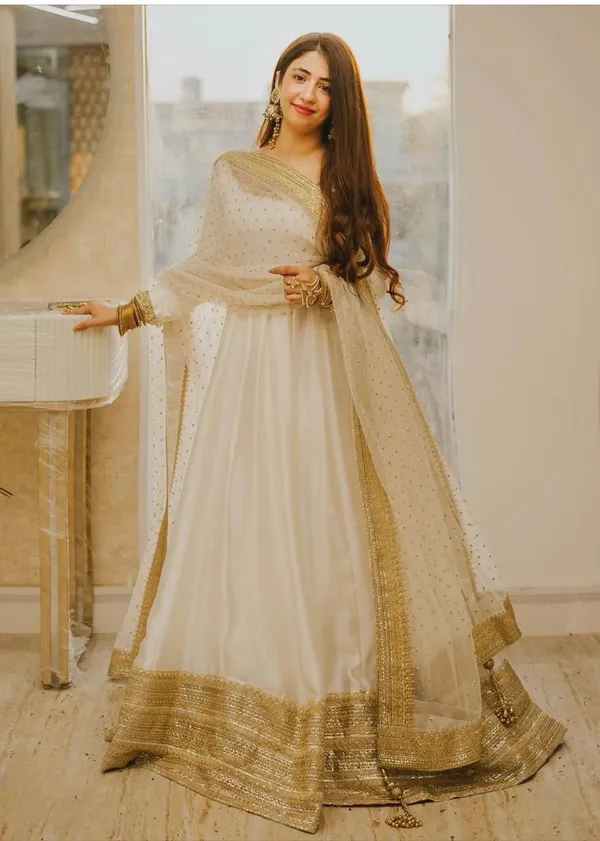 Off_White_Cotton_Premium_&_Fancy_Design_Anarkali_Gown_For_Women