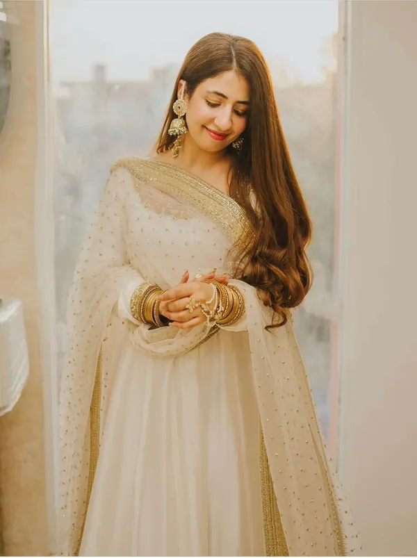 Off_White_Cotton_Premium_&_Fancy_Design_Anarkali_Gown_For_Women