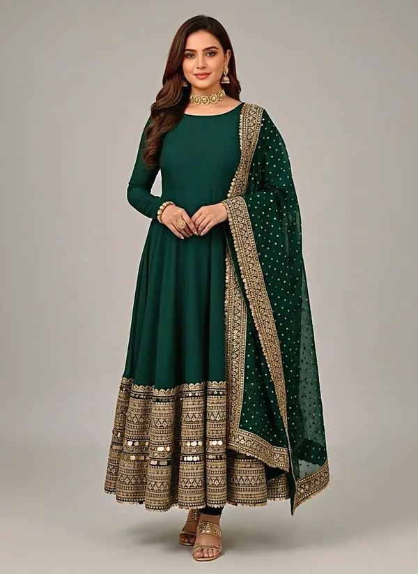 Green_Cotton_Premium_&_Fancy_Design_Anarkali_Set_For_Women