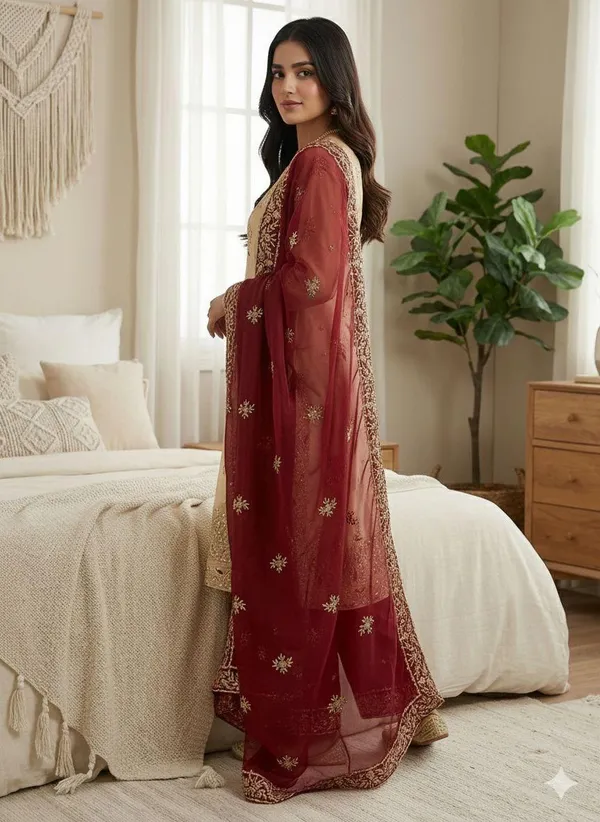 Off_White_Cotton_Premium_&_Fancy_Design_Kurta_Set_For_Women