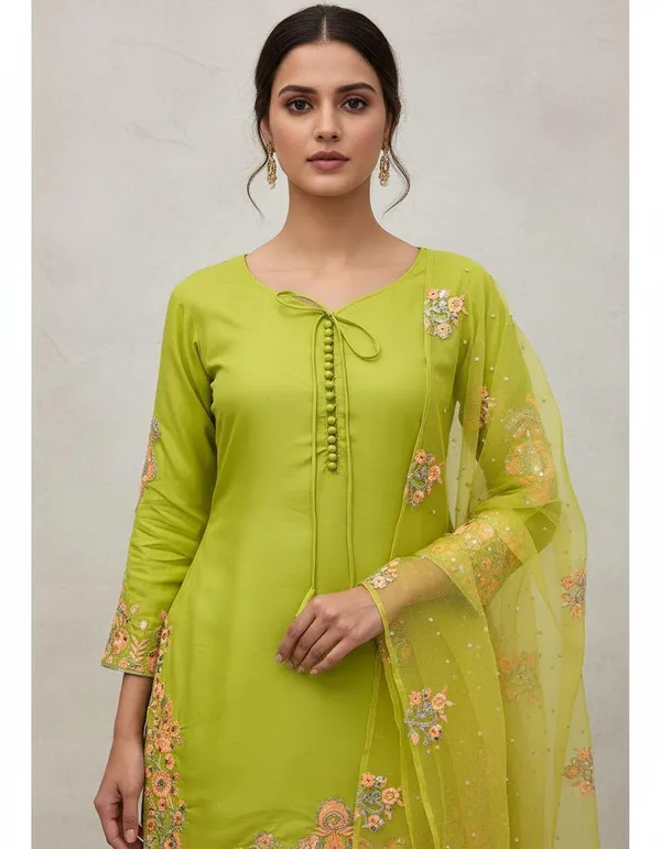 Yellow_Cotton_Premium_&_Fancy_Design_Kurta_Set_For_Women