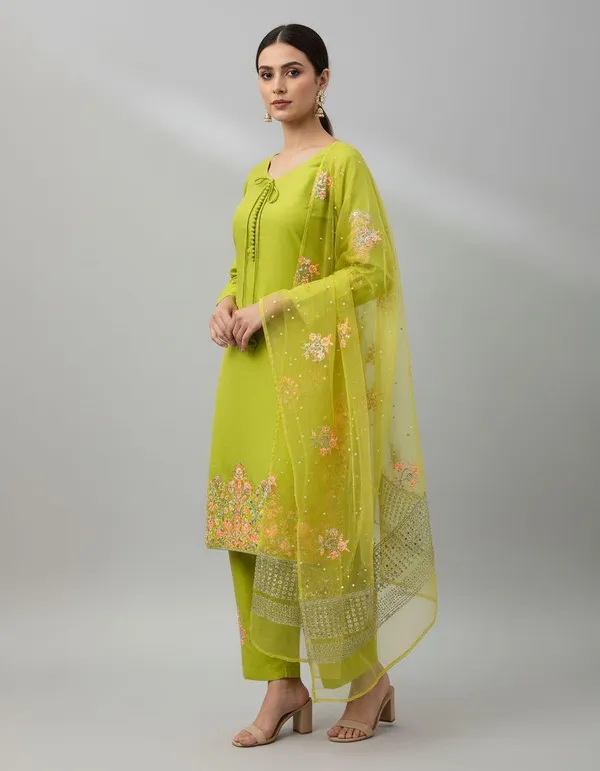 Yellow_Cotton_Premium_&_Fancy_Design_Kurta_Set_For_Women