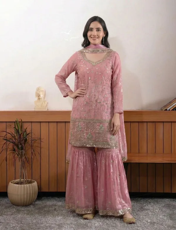 Light_Pink_Cotton_Premium_&_Fancy_Design_Sharara_Set_For_Women
